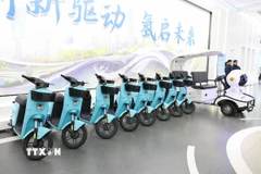 Xe đạp điện đáp ứng tiêu chuẩn mới của một doanh nghiệp tại Tây An, tỉnh Thiểm Tây (Trung Quốc). (Ảnh: Công Tuyên/TTXVN)