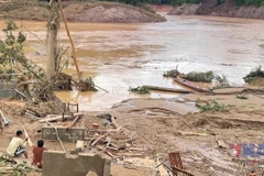 Quang cảnh tan hoang của xã biên giới Mỹ Lý sau trận lũ lịch sử