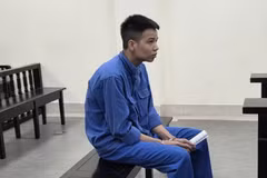 Bị cáo Nguyễn Thế Anh tại phiên tòa. (Ảnh: Công an cung cấp)