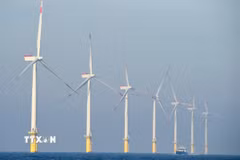 Các turbin gió tại khu vực ngoài khơi ở Heligoland, Đức. (Ảnh: AFP/TTXVN)