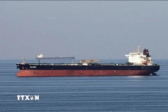 Tàu chở dầu di chuyển qua eo biển Hormuz. (Ảnh: Reuters/TTXVN)