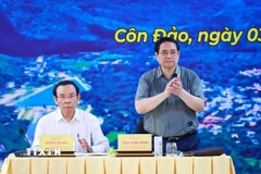 Thủ tướng Phạm Minh Chính chủ trì làm việc với Ban Thường vụ Tỉnh ủy Bà Rịa-Vũng Tàu về phát triển kinh tế-xã hội. (Ảnh: Dương Giang/TTXVN)