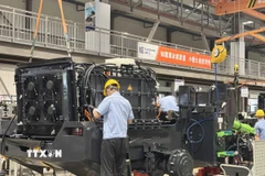 Nhà máy sản xuất chế tạo máy công nghiệp của Công ty TNHH Cổ phần máy móc Liugong Quảng Tây. (Ảnh: Công Tuyên/TTXVN)