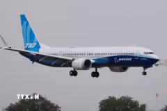 Máy bay 737-10 của hãng Boeing. (Ảnh: THX/TTXVN phát)