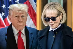Tổng thống Mỹ Donald Trump và nhà văn E. Jean Carroll. (Nguồn: Getty Images/AFP)