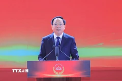 Ông Trịnh Văn Quyết, Ủy viên Bộ Chính trị, Bí thư Trung ương Đảng, Trưởng Ban Tuyên giáo và Dân vận Trung ương phát biểu. (Ảnh: Phan Phương/TTXVN)