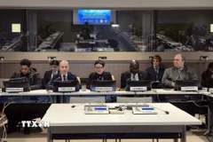 Công sứ Nguyễn Hoàng Nguyên, Đại biện lâm thời Phái đoàn thường trực Việt Nam tại Liên hợp quốc, phát biểu tại phiên thảo luận. (Ảnh: Thanh Tuấn/TTXVN)