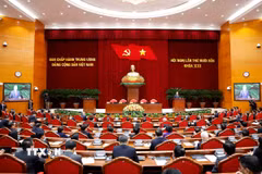 Phiên bế mạc Hội nghị lần thứ 14 Ban Chấp hành Trung ương Đảng khóa XIII. (Ảnh: Thống Nhất/TTXVN)