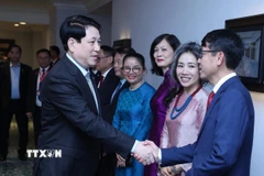 Chủ tịch nước Lương Cường với các Đại sứ Việt Nam tại khu vực châu Phi. (Ảnh: Lâm Khánh/TTXVN)