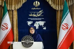 Người phát ngôn Chính phủ Iran Fatemeh Mohajerani. (Ảnh: IRNA/TTXVN)