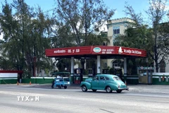 Một trạm nhiên liệu ở La Habana (Cuba). (Ảnh: Ngọc Duy/TTXVN)