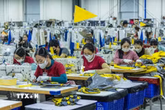 Các dự án FDI tại Quảng Ngãi đã tạo việc làm và thu nhập cho nhiều động địa phương. (Ảnh: Hoàng Hiếu/TTXVN)