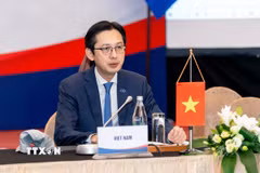 Thứ trưởng Ngoại giao Đỗ Hùng Việt, Trưởng SOM ASEAN Việt Nam chủ trì sự kiện. (Ảnh: TTXVN phát)