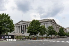 Trụ sở Bộ Tài chính Mỹ ở Washington, D.C. (Ảnh: THX/TTXVN)