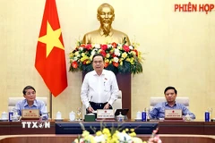 Chủ tịch Quốc hội Trần Thanh Mẫn phát biểu bế mạc Phiên họp. (Ảnh: Doãn Tấn/TTXVN)