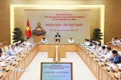 Thủ tướng Phạm Minh Chính chủ trì phiên họp lần thứ nhất của Ban Chỉ đạo quốc gia về phát triển kinh tế tư nhân. (Ảnh: Dương Giang/TTXVN)