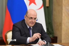 Thủ tướng Nga Mikhail Mishustin tham dự một cuộc họp ở Moskva. (Ảnh: Getty Images/TTXVN)