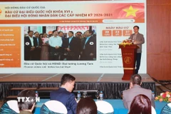 Quang cảnh buổi tập huấn tuyên truyền. (Ảnh: Trọng Đức/TTXVN)