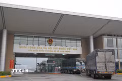 Cửa khẩu quốc tế Kim Thành, Lào Cai. (Ảnh Hồng Ninh/TTXVN)