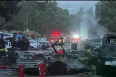 Hiện trường vụ máy bay rơi. (Nguồn: NBC San Diego)