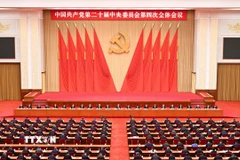 Toàn cảnh Hội nghị toàn thể lần thứ 4 Ban Chấp hành Trung ương Đảng Cộng sản Trung Quốc khóa XX (Hội nghị Trung ương 4) ở Bắc Kinh. (Ảnh: THX/TTXVN)