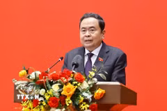 Chủ tịch Quốc hội Trần Thanh Mẫn phát biểu giao nhiệm vụ. (Ảnh: Doãn Tấn/TTXVN)
