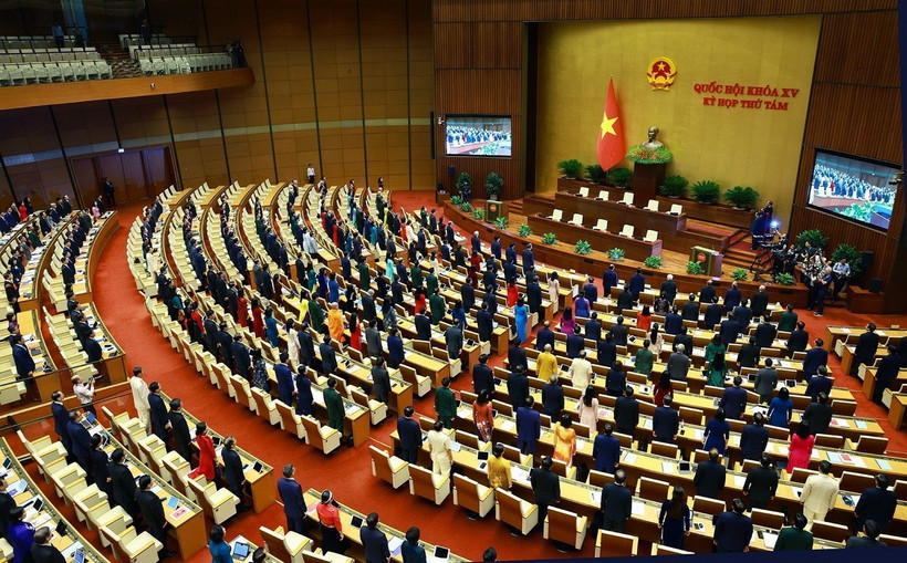 Phiên khai mạc Kỳ họp thứ 8, Quốc hội khóa XV. (Ảnh: TTXVN)