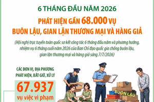 Phát hiện gần 68.000 vụ buôn lậu, gian lận thương mại và hàng giả trong 6 tháng