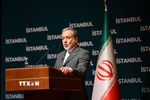 Ngoại trưởng Iran Abbas Araghchi phát biểu tại cuộc họp báo ở Istanbul, Thổ Nhĩ Kỳ, ngày 22/6/2025. (Ảnh: THX/TTXVN)