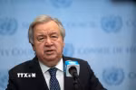 Tổng Thư ký Liên hợp quốc (LHQ) Antonio Guterres kêu gọi các bên liên quan kiềm chế, tuân thủ Hiến chương LHQ và luật pháp quốc tế, đồng thời nhấn mạnh “không có giải pháp quân sự” cho tình hình hiện nay. (Ảnh: THX/TTXVN)