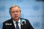 Tổng Thư ký Liên hợp quốc (LHQ) Antonio Guterres kêu gọi các bên liên quan kiềm chế, tuân thủ Hiến chương LHQ và luật pháp quốc tế, đồng thời nhấn mạnh “không có giải pháp quân sự” cho tình hình hiện nay. (Ảnh: THX/TTXVN)