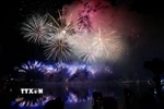 Màn trình diễn pháo hoa của đội Đà Nẵng. (Ảnh: Trần Lê Lâm/TTXVN)