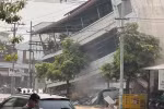 Tòa nhà bị hư hại do động đất tại Mandalay, Myanmar ngày 28/3/2025. (Ảnh: THX/TTXVN)
