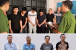 Các đối tượng bị bắt giữ. (Ảnh: Công an Nghệ An)