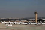 Máy bay của hãng hàng không El Al tại sân bay quốc tế Ben Gurion ở gần Tel Aviv, Israel. (Ảnh: THX/TTXVN)