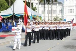 Đoàn Hải quân Nhân dân Việt Nam tại Lễ diễu binh đường phố tại George Town, bang Penang (Malaysia). (Ảnh: Viên Luyến/TTXVN)
