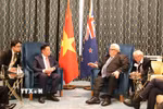 Trưởng Ban Tuyên giáo và Dân vận Trung ương Nguyễn Trọng Nghĩa hội kiến với Chủ tịch Quốc hội New Zealand Gerry Brownlee. (Ảnh: Thanh Tú/TTXVN)