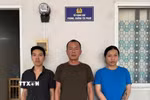 3 đối tượng gây rối trật tự công cộng ở phường Vũng Tàu được triệu tập lên làm việc. (Ảnh: TTXVN phát)