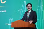 Giáo sư Nguyễn Đức Khương, Chủ tịch AVSE Global phát biểu khai mạc diễn đàn. (Ảnh: Thu Hoài/TTXVN)