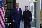 Tổng thống Mỹ Donald Trump và người đồng cấp Ukraine Volodymyr Zelensky tại cuộc gặp ở Nhà Trắng, Washington, DC ngày 28/2/2025. (Ảnh: THX/TTXVN)