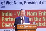 Tổng Bí thư, Chủ tịch nước Tô Lâm phát biểu chính sách tại Hội đồng Ấn Độ về các vấn đề thế giới. (Ảnh: Thống Nhất/TTXVN)