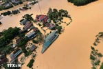 Do mực nước lũ dâng cao, nhiều xã, phường của các tỉnh Thái Nguyên, Bắc Ninh, Cao Bằng, Lạng Sơn sẽ tiếp tục ngập lụt trong những ngày tới. (Ảnh: TTXVN)