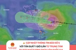Hướng dẫn cập nhật thông tin liên tục (với tần suất 1 giờ/ 1 lần) về cơn bão số 5. (Nguồn: Cục Quản lý đê điều và Phòng, chống thiên tai)