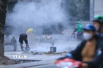Nhức nhối ô nhiễm không khí ở Hà Nội. (Ảnh: TTXVN)