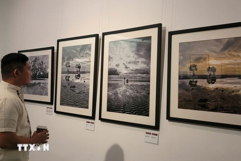 Một góc không gian triển lãm. (Ảnh: Phương Thanh/TTXVN)