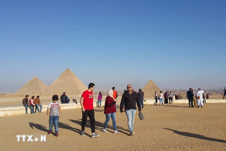 Quần thể Kim tự tháp Giza, Ai Cập. (Ảnh: Việt Khoa/TTXVN)