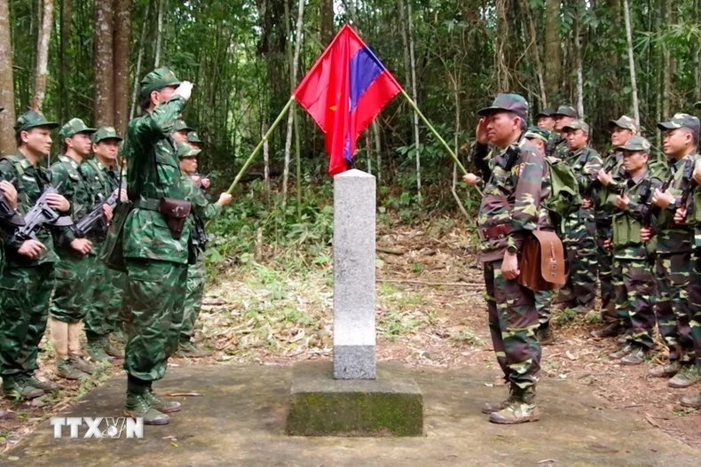 Đến nay, Biên phòng Nghệ An đã tổ chức tuần tra cấp tỉnh với cả 3 tỉnh của Lào. (Ảnh: TTXVN phát)