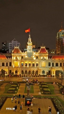 Trụ sở Ủy ban Nhân dân Thành phố Hồ Chí Minh ở Quận 1. (Ảnh: Vũ Sinh/TTXVN)