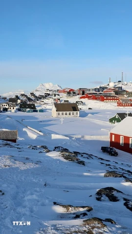 Quang cảnh thành phố Nuuk, Greenland. (Ảnh: THX/TTXVN)
