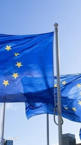 Cờ Liên minh châu Âu (EU). (Nguồn: IRNA/TTXVN)
